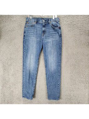 GAP Jeans Womens 30 Tall Blue Stretch Denim High Rise Girlfriend